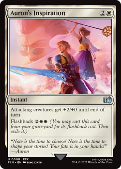 Auron's Inspiration #8 | Near Mint FOIL | Final Fantasy FIN | Magic MTG - Image 1