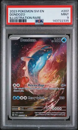 Dondozo 207 Illustration Rare Svi En-scarlet & Violet Pokemon PSA 9 - Image 1