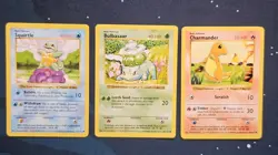 Pokemon TCG Base Set Shadowless - Chamander, Squirtle, Bulbasaur - NM - Image 1