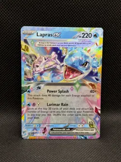 Lapras ex 032/142 DOUBLE RARE HOLO Stellar Crown Sv07 Pokemon TCG English Foil - Image 1