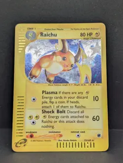 Raichu 025/165 Expedition Base Set Holo Rare Pokemon TCG Nintendo pikachu MP+ - Image 3