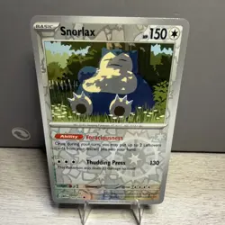 Pokemon Snorlax Uncommon Scarlet & Violet 151 Reverse Holo 143/165 150 HP Basic - Image 1