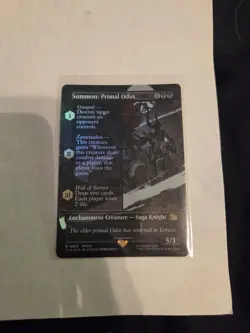 Summon: Primal Odin (Borderless) Final Fantasy Foil Card, MTG NM Condition - Image 1