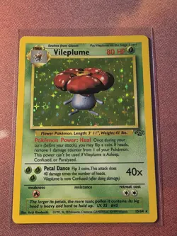Pokemon TCG | Vileplume Holo Rare 15/64 Jungle Unlimited | Near Mint - Image 1