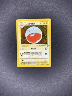 1999 Jungle Pokemon Electrode German Lektrobal 2/64 Jungle Holo w Swirl! HP DMG - Image 1