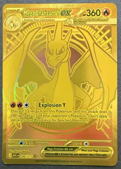 Mega Charizard Y EX 294/217 Gold Hyper Rare Ascended Heroes Pokemon TCG - Fresh! - Image 1