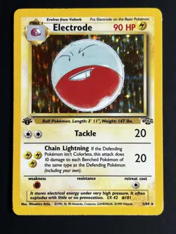 Pokemon Electrode Jungle Holo Rare 1st Edition 02/64 HP - Image 1