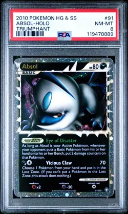 2010 POKEMON TRIUMPHANT ABSOL PRIME #91 ULTRA RARE PSA 8 NM #119478889 - Image 1