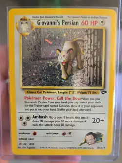 Pokemon TCG Giovanni's Persian 8/132 Gym Challenge Holo Rare LP - Image 1