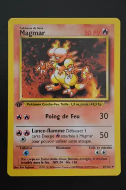 Pokemon TCG MAGMAR 1ST EDITION FRENCH MAGMAR Base Set 36/102 NM - Image 1