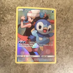 Pokemon TCG Piplup & Dawn SM-Cosmic Eclipse Holo 239/236 60 HP 80 Attack - Image 1