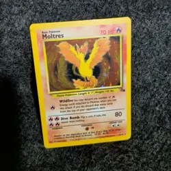 Moltres 12/62 Holo Rare Fossil Set 1999 Pokemon WotC Vintage MP 12/62 - Image 2