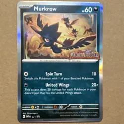 Pokemon Murkrow 021 SVP Scarlet & Violet Promo Prerelease Stamped Holo - Image 1