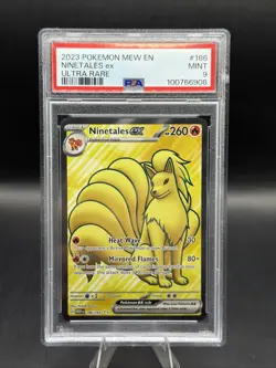 Ninetales EX 186/165 Mew EN 151 PSA 9 MINT Pokemon 2023 TCG - Image 1