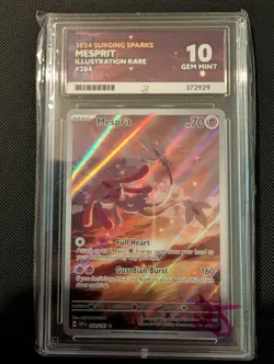 Pokemon - Mesprit 204/191 - Illustration Rare - Surging Sparks - Graded ACE 10 - Image 1