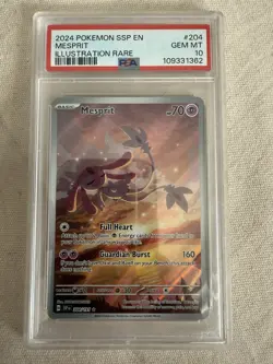 Mesprit 204/191 IR Illustration Rare Pokemon TCG Surging Sparks PSA 10 - Image 1