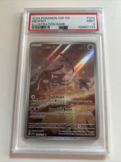 Mesprit 204/191 Illustration Rare PSA 9 Mint Pokemon Surging Sparks - Image 1