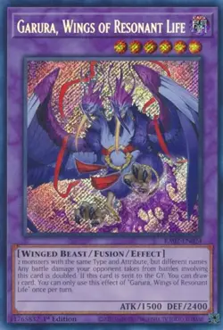 Yugioh! Garura, Wings of Resonant Life - RA02-EN024 - Super Rare - 1st Edition N - Image 1