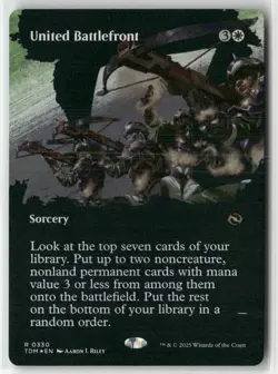 United Battlefront (Borderless) 330 Foil NM MTG Tarkir: Dragonstorm Magic - Image 1