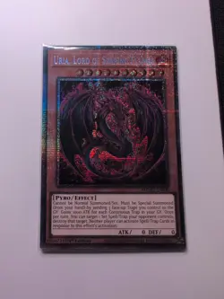 YUGIOH MZMU-EN000 Uria, Lord of Searing Flames Starlight Rare 1st Edition NM - Image 1