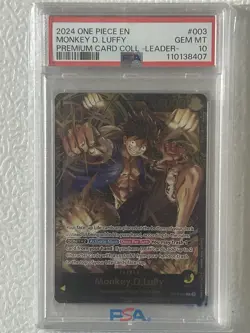 One Piece 2024 Premium Card Collection Leader, #003 Monkey D. Luffy, PSA 10 - Image 1
