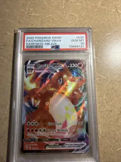 Pokemon TCG 2020 Charizard VMAX Holo Ultra Rare 020/189 Darkness Ablaze PSA 10 - Image 1
