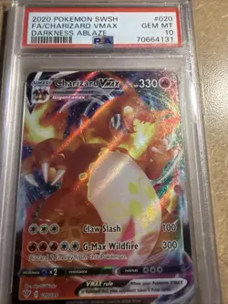 Pokemon TCG 2020 Charizard VMAX Holo Ultra Rare 020/189 Darkness Ablaze PSA 10 - Image 2