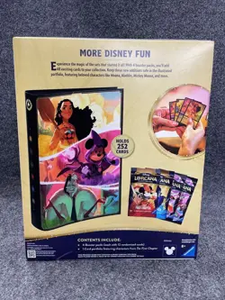 TCG Disney Lorcana Bundle: 4 Booster Packs + 1 Card Portfolio, Worn Box - Image 4