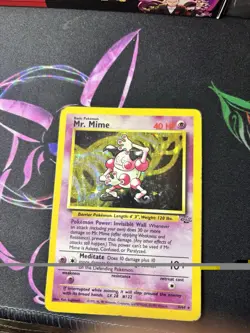 Pokemon TCG Mr. Mime 6/64 Jungle Set Holo Rare Unlimited WOTC Vintage - Image 1