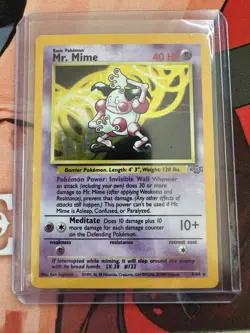 Pokemon TCG Mr. Mime Jungle 6/64 Holo Unlimited Holo Rare - Image 1