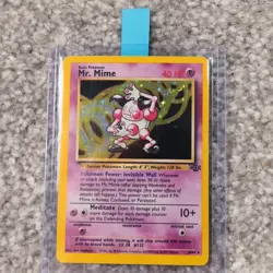 Pokemon TCG Mr. Mime Jungle 6/64 Holo Unlimited Holo Rare Very Good Condition - Image 2