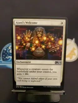 Ajani's Welcome Core Set 2019 M19 6 Regular Uncommon Enchantment White Life Gain - Image 1