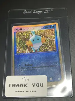 Mudkip 59/109 Reverse Holo Ruby and Sapphire Pokemon Card 2003 4/4 - Image 3