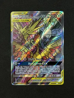 Pokemon TCG Moltres Zapdos Articuno GX SM210 Hidden Fate Promo Card NM Condition - Image 1