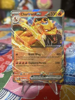 Pokemon TCG Charizard EX Scarlet & Violet Holo Double Rare Card 006/165 - Image 1