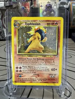 Pokemon Neo Genesis TCG Unlimited Holo Rare Typhlosion Card 17/111 - Image 1