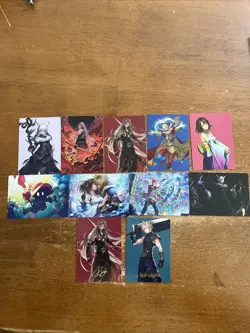 Magic The Gathering Final Fantasy Art Cards Lot Gold Stamp Cloud And Sephiroth - Image 1