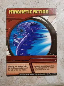 Bakugan Battle Brawlers Spin Master Card BA220 Magnetic Action - Image 1