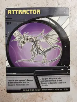 Bakugan Battle Brawlers Spin Master Card BA193 Attractor Grey - Image 1
