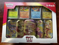 Costco Pokemon Scarlet & Violet 151 Mini Tin 5-pack (Meowth) - Image 1