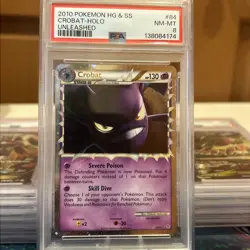 PSA 8 Crobat Holo 8495 Unleashed 2010 Pokemon Card - Image 1