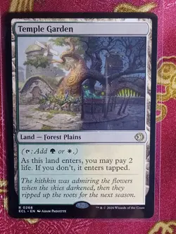 Temple Garden Lorwyn Eclipsed Magic The Gathering MTG green white shock land - Image 1