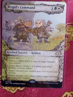 SHOWCASE Brigid's Command Lorwyn Eclipsed Magic The Gathering MTG kithkin card - Image 1