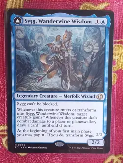 Sygg, Wanderwine Wisdom / Sygg, Wanderbrine Shield Lorwyn Eclipsed Magic MTG - Image 1