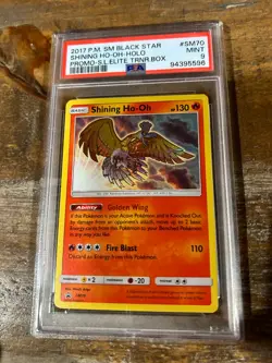 POKEMON 2017 Promo Shining Legends ETB SHINING HO-OH HOLO #70 PSA 9 Mint RARE - Image 1