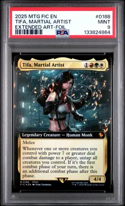 2025 MTG FINAL FANTASY COMMANDER EXTENDED ART-FOIL TIFA, MARTIAL ARTIST PSA 9 - Image 1