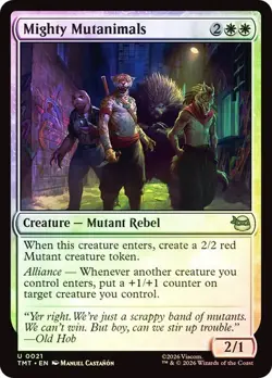 NM Foil Mighty Mutanimals, MTG, TMNT, Magic the Gathering, 21 - Image 1