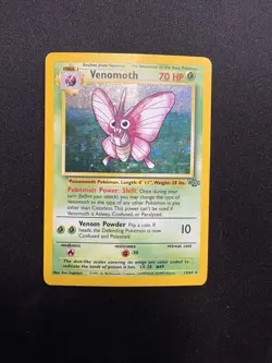 Venomoth Holo Rare Jungle Card 13/64 Pokemon Base set 1999 HP - Image 1
