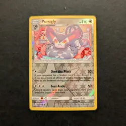 Pokemon Purugly 109/156 Sm-Ultra Prism Reverse Holo Uncommon 110HP - Image 1
