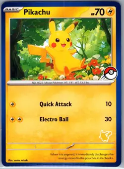 Pikachu (Blue Border) Non Holo My First Battle - Pokemon Card - NM - Image 1